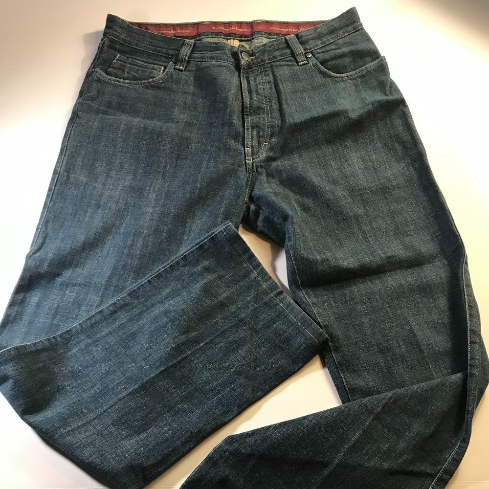Ermenegildo Zegna Straight Cut Activewear Blue Jeans #108